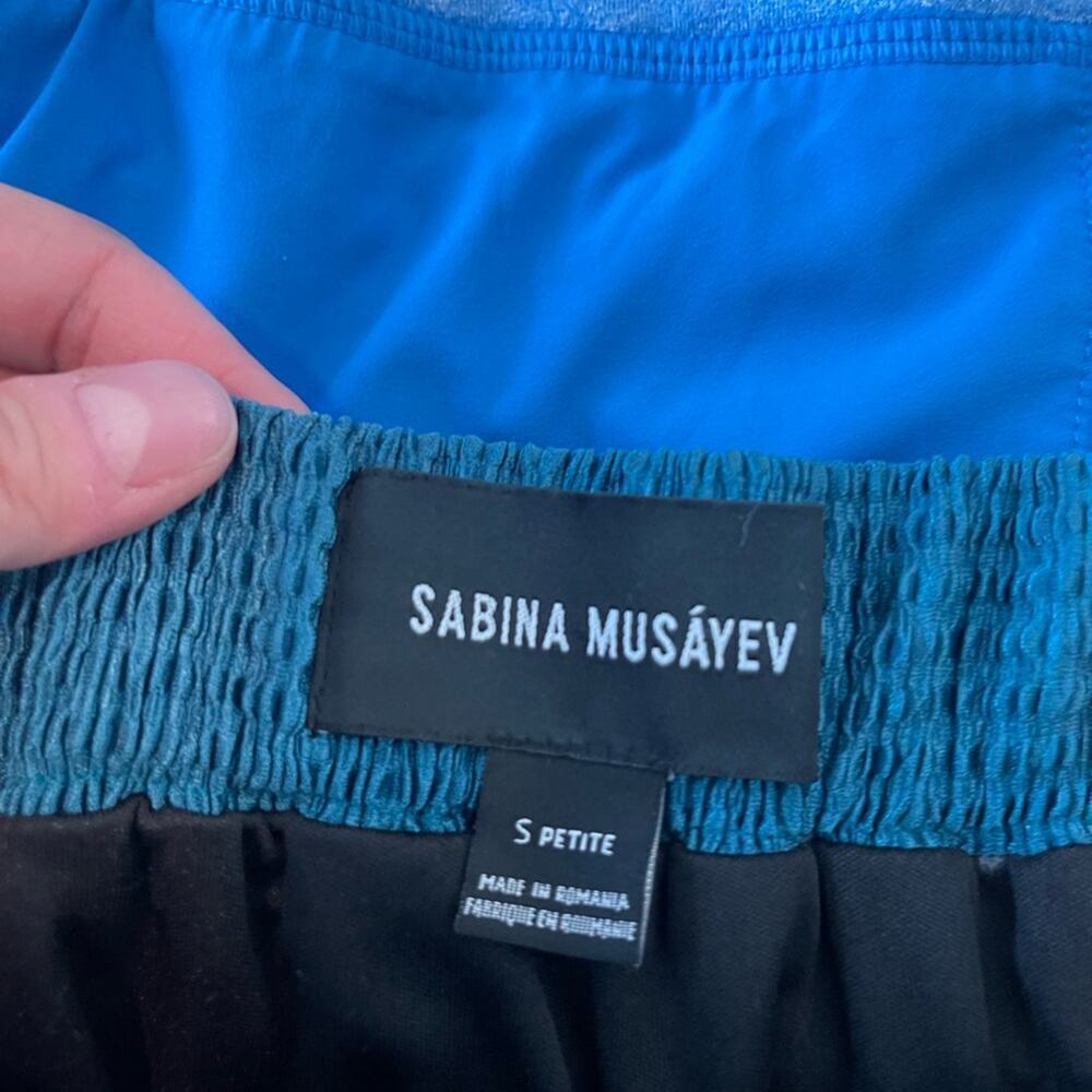 Sabina Musayev Odelle Teal Textured‎ Midi Skirt S Petite - Picture 7 of 8